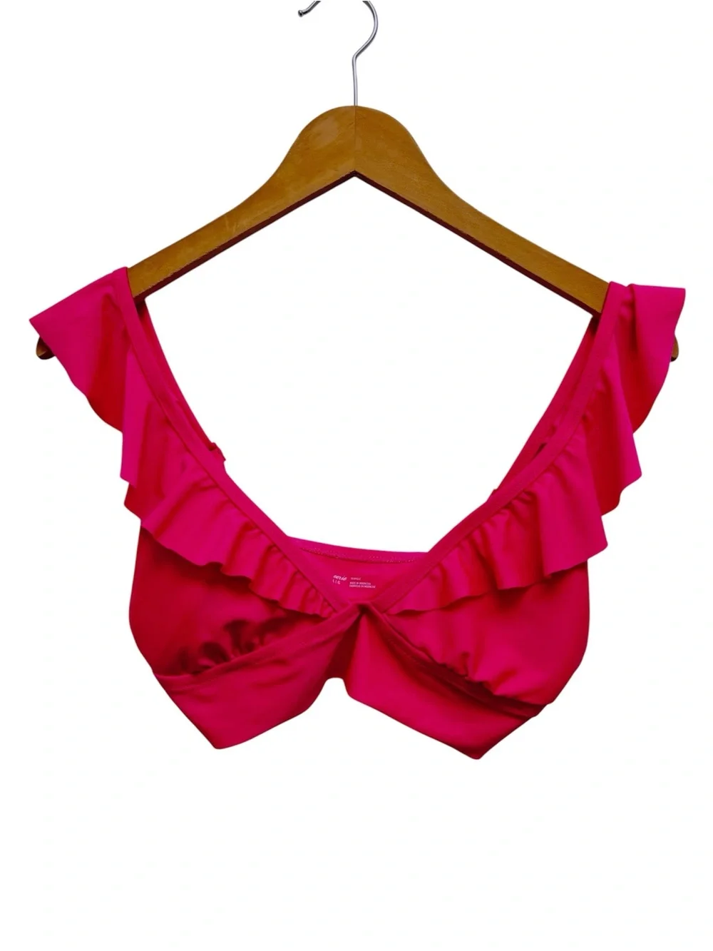 NWT Aerie Ruffle Longline Bikini Top